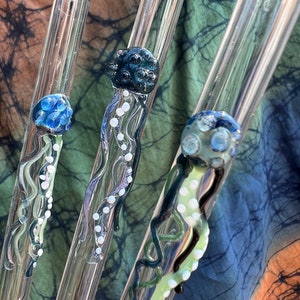 Jellyfish Glass Drinking Straws