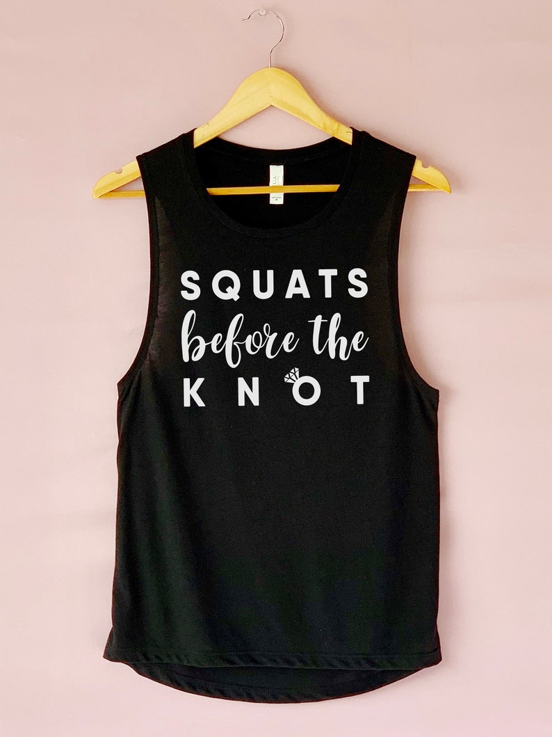 Squats Before the Knot Bride Muscle Tank Bride Workout - Etsy