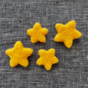 Big Golden Yellow Star Pin Felt Star Jewelry Wool Gold Star Pin Gift Idea image 4