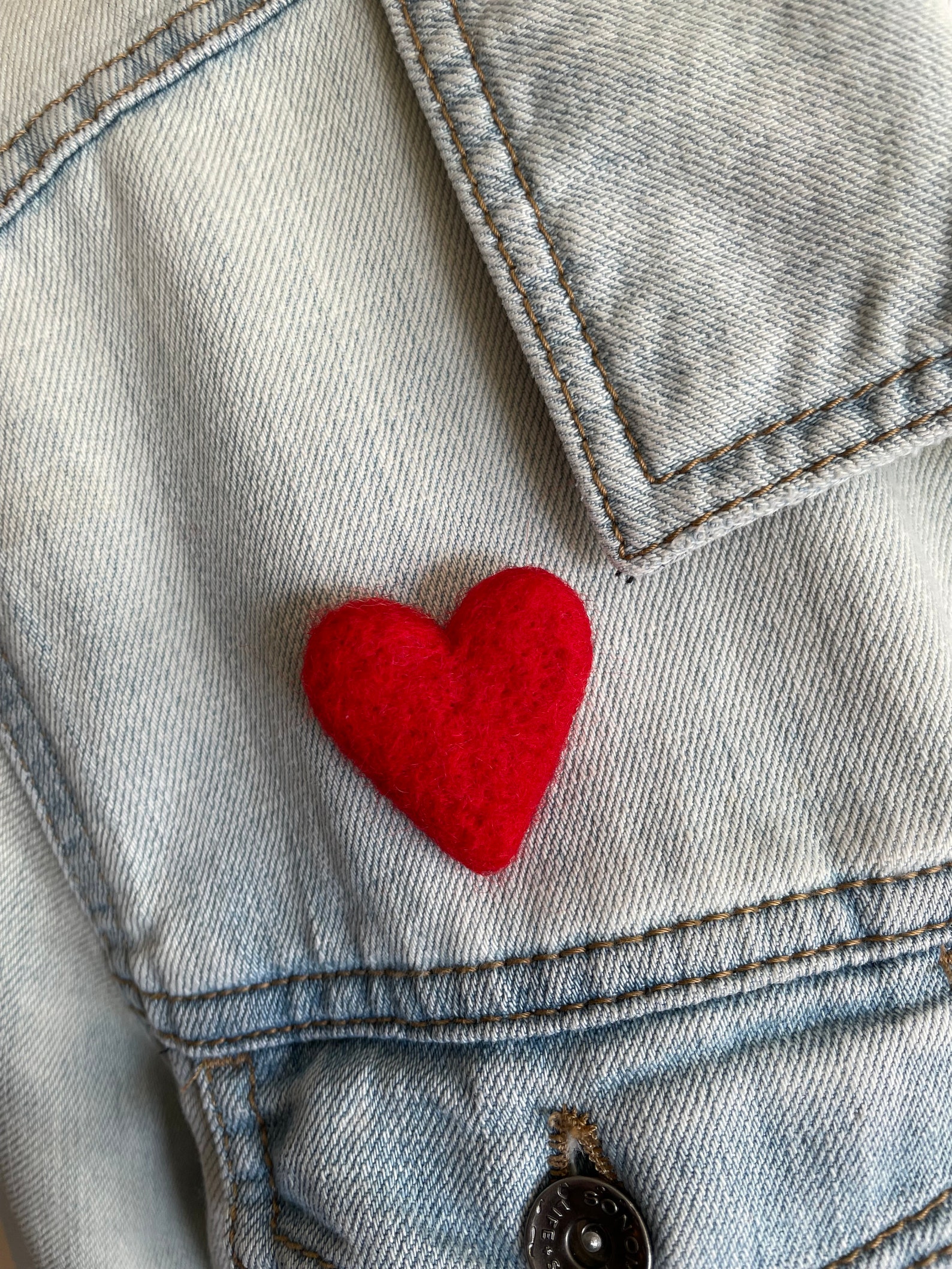 Small Red Heart Pin Lapel Brooch for Weddings Felt Heart - Etsy