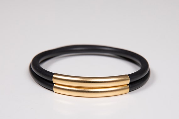 black and gold bangles