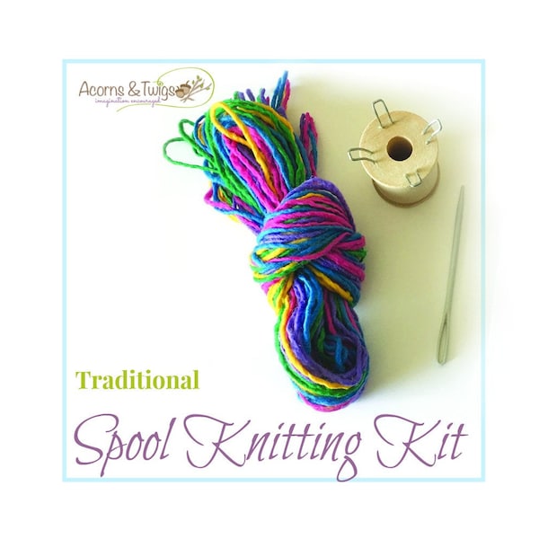 Knitting Nancy Kit, Traditional Knitting Spool Set, Wood French Knitting Spool, Tube Knitting for Children, Circular Knitting Loom, Corking