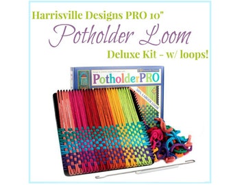 PRO™ Potholder Loom, Metal Peg Loom, 10" Potholder Loom from Friendly Loom™ by Harrisville Designs, Loom, Loops & Hooks Included