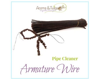 Pipe Cleaners, Chenille for Armatures, Needle Felting Supplies, Waldorf Art, Combine with Aluminum Wire for a perfect felting sculpture