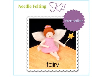 Needle Felting Kit // Fairy Felting Kit // Christmas Needle Felting // Beginner Tooth Fairy Felting Kit // WoolPets // Wool Craft