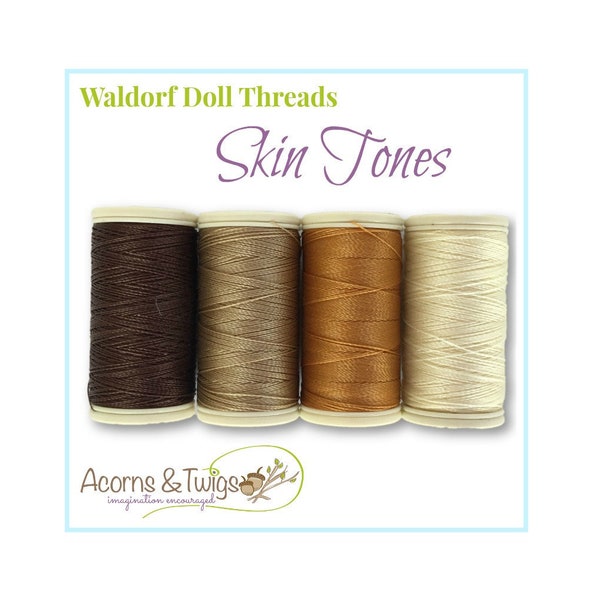 60 m Nylon - Waldorf Doll Making Supplies / Skin Tone Sewing Thread / 100% Bonded Nylon