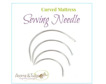 Curved Mattress Sewing Needle - Waldorf Doll Making Supplies - Doll Embroidery Needles - Hand Sewing Tools