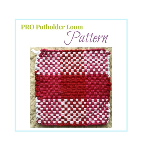 Pattern for PRO Potholder Looms | Easy PDF Pattern | Harrisville Designs PRO Potholder Loom Pattern | Acorns & Twigs