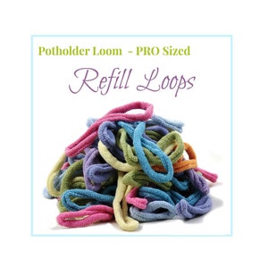 PRO™ Potholder Loop Refill for Harrisville Designs' PRO Potholder Loom, Individual Colors, Set of 27 cotton Loops your choice from 34 colors