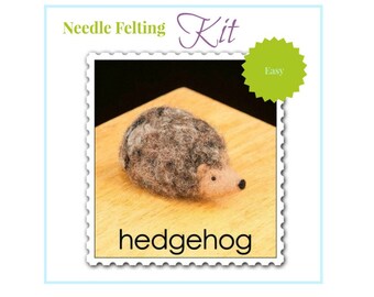 Needle Felting Kit // Easy Hedgehog //Animal Needle Felting // Beginner Animal Felting Kit // WoolPets // Wool Craft