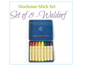Stockmar Wax Crayon Sticks - Waldorf Assortment, Drawing Supplies, Beeswax Sticks, Beeswax Crayons, Waldorf Supplies, Waldorf Homeschooling