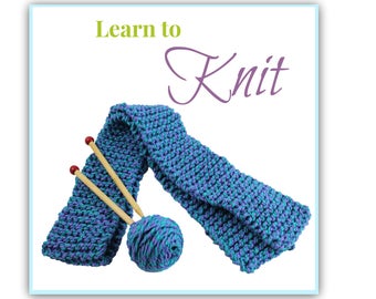 Learn to Knit, School Knitting Kit, Children discover knitting, Knitting Kit, DIY Scarf for Children, Knitting Tutorial, Incl. Instructions