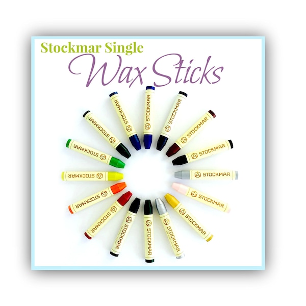 Stockmar Wax Crayon Sticks - Individual/Single - Drawing Supplies, Beeswax Blocks, Beeswax Crayons, Waldorf Supplies, Waldorf Homeschooling