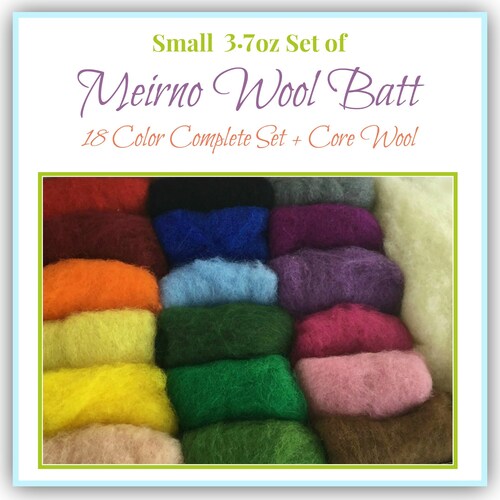 Needle Felting Wool Batt 18 Colors of Merino Felting Wool & Etsy