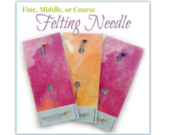 Dry Felting Needles - Single, Choice of Fine, Middle or Coarse Felting Needle for Needle Felting, Punching Needle, Triangle Barbed Needle