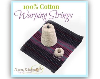 Cotton Warping String for Tapestry Looms, Weaving Warp, Children's Loom Warp String, Lap Loom String, Table Loom Warp, Woven Wall Hanging