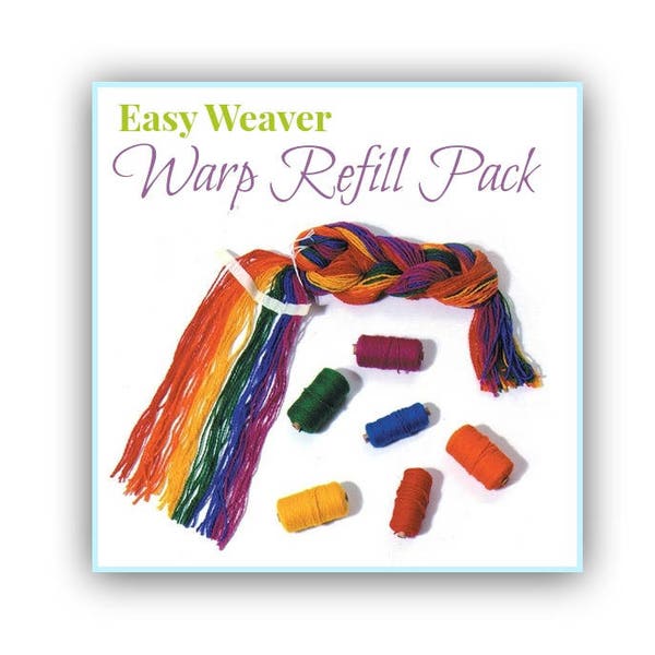 Friendly Loom Easy Weaver Warp Refill Pack, Weaving Warp, Wool Warp Refill for Easy Weavers, Rainbow Yarn, Easy Weaving for Children
