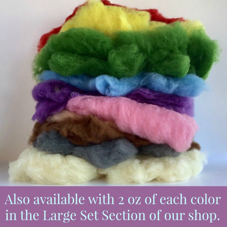 Needle Felting Kit Mild Colored Wool Batt Set 9 Colors of Etsy