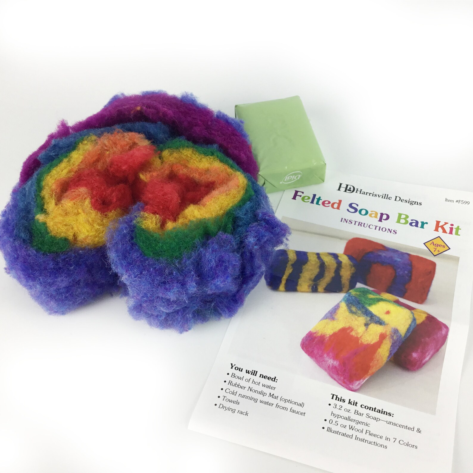 Wool Felted Soap Kit // Learn to Wet Felt a Bar of Soap // Etsy