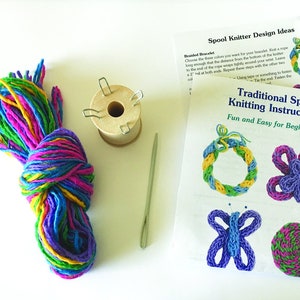 Knitting Nancy Kit, Traditional Knitting Spool Set, Wood French Knitting Spool, Tube Knitting for Children, Circular Knitting Loom, Corking image 4