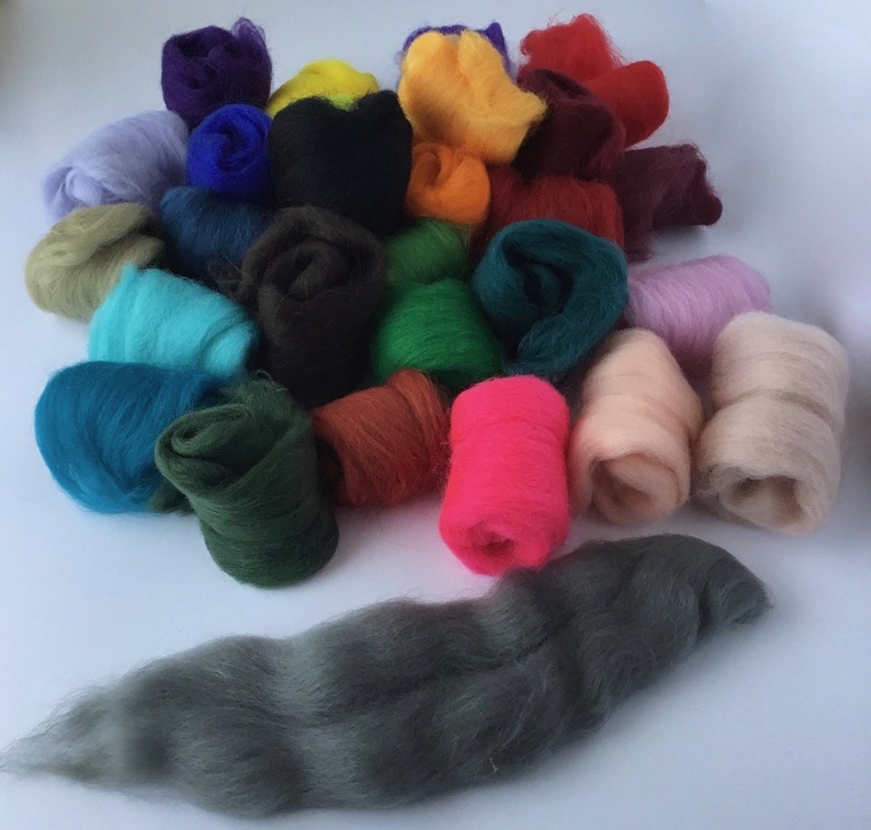Wool Needle Felting Pack 29 Colors of South American Merino Etsy