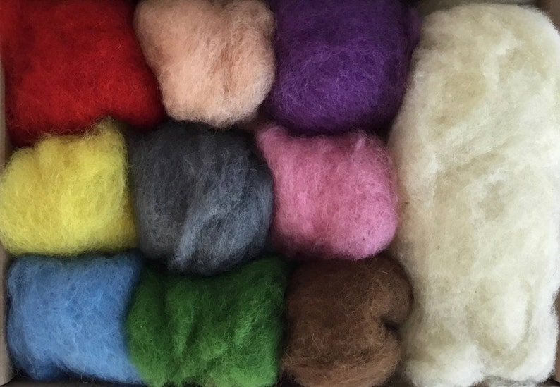 Felting Wool Set 24 Oz Carded Wool Kit for Felting New Etsy