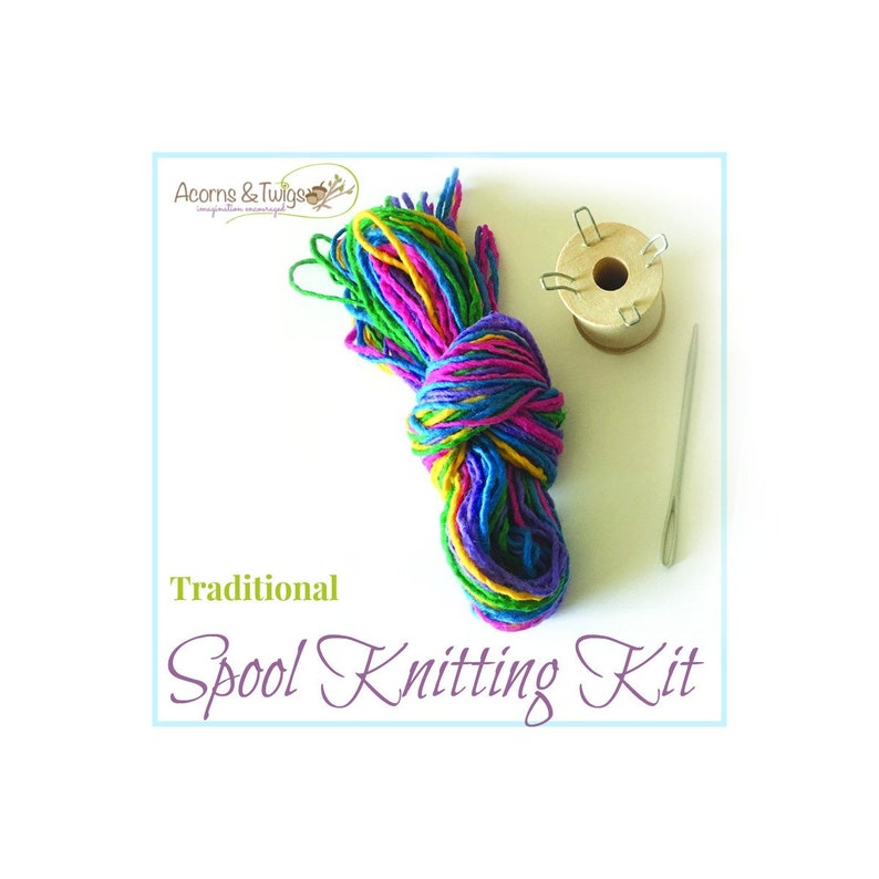 Knitting Nancy Kit, Traditional Knitting Spool Set, Wood French Knitting Spool, Tube Knitting for Children, Circular Knitting Loom, Corking image 1