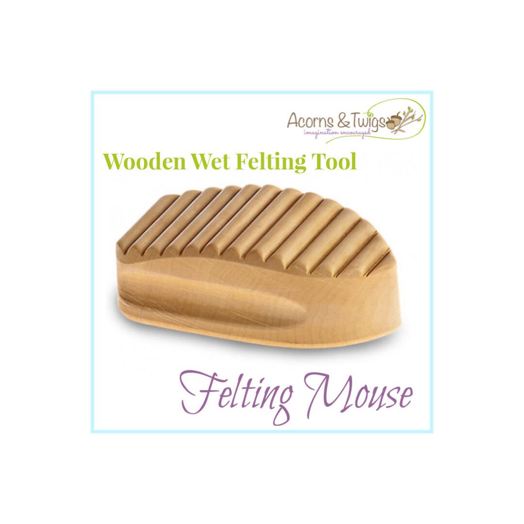Wet Felting Mouse Wooden Wet Felting Tool Felting Block for Fulling and