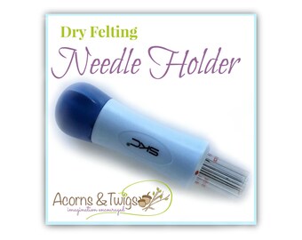 Felting Needle Holder incl 7 Felting Needles, Dry Felting Tool, Needle Felting Quick Tool, Application Tool, Needle Felting Application Tool