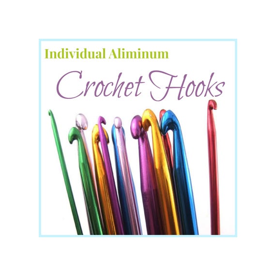 Aluminum Crochet Needles, Metal Crochet Hooks, Purchase Individual Crochet  Hooks or A Crochet Needle Set, 