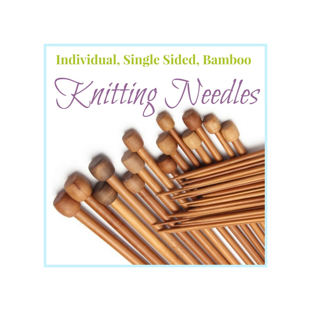 Bamboo Knitting Needles, Individual Single Point Knitting Needles