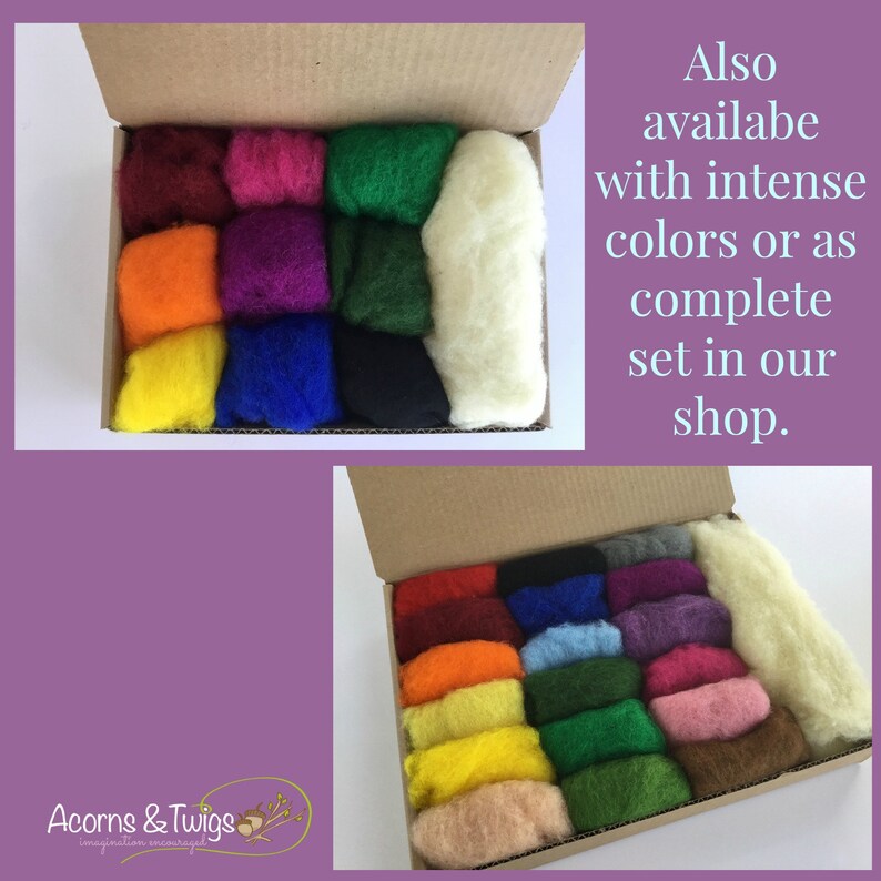 Needle Felting Kit Mild Colored Wool Batt Set 9 Colors of Etsy