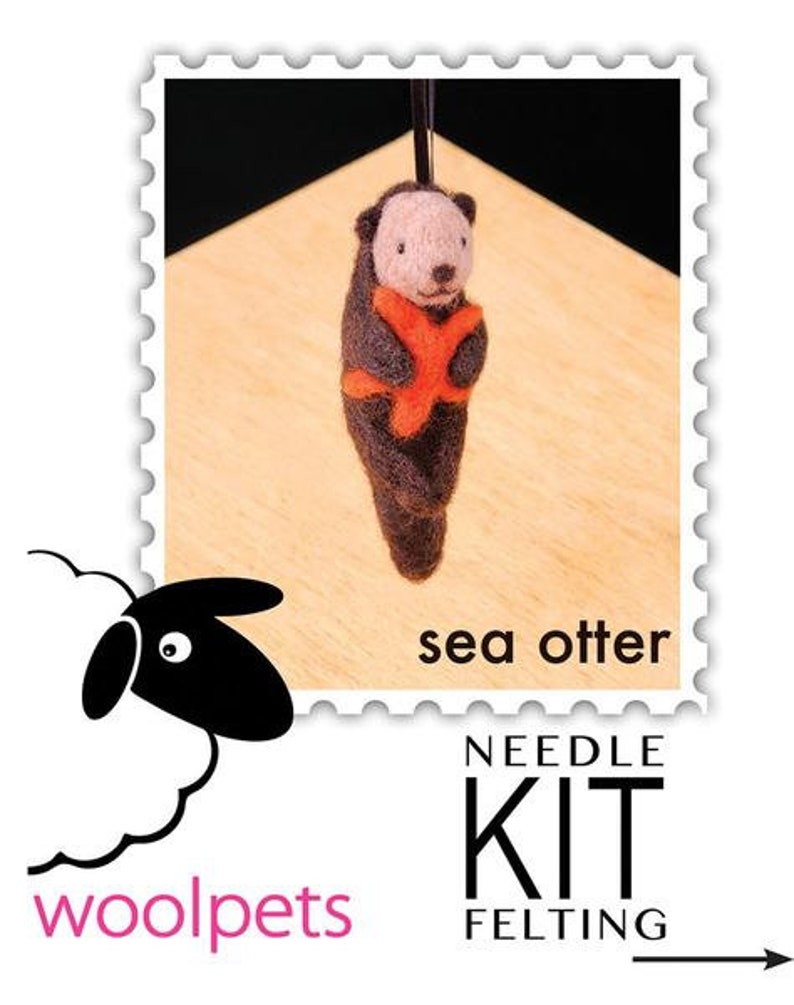 Needle Felting Kit // Sea Otter Felting Kit // Animal Needle Etsy