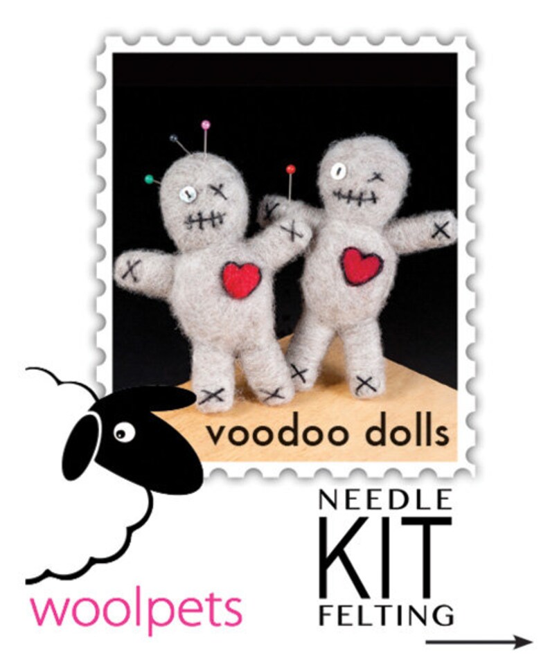 Needle Felting Kit // Voodoo Dolls Felting Kit // Animal Etsy