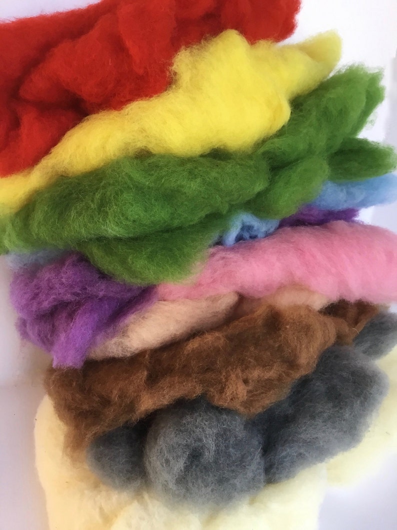 Felting Wool Set 24 Oz Carded Wool Kit for Felting New Etsy