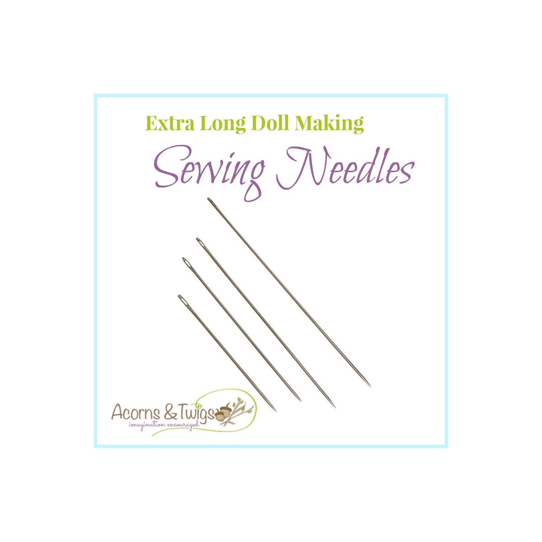 Extra Long Sewing Needles, Waldorf Doll Head Needles, Embroidery