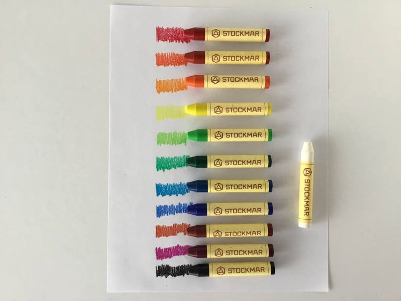 12 Stockmar Wax Crayon Sticks Drawing Supplies Beeswax Etsy