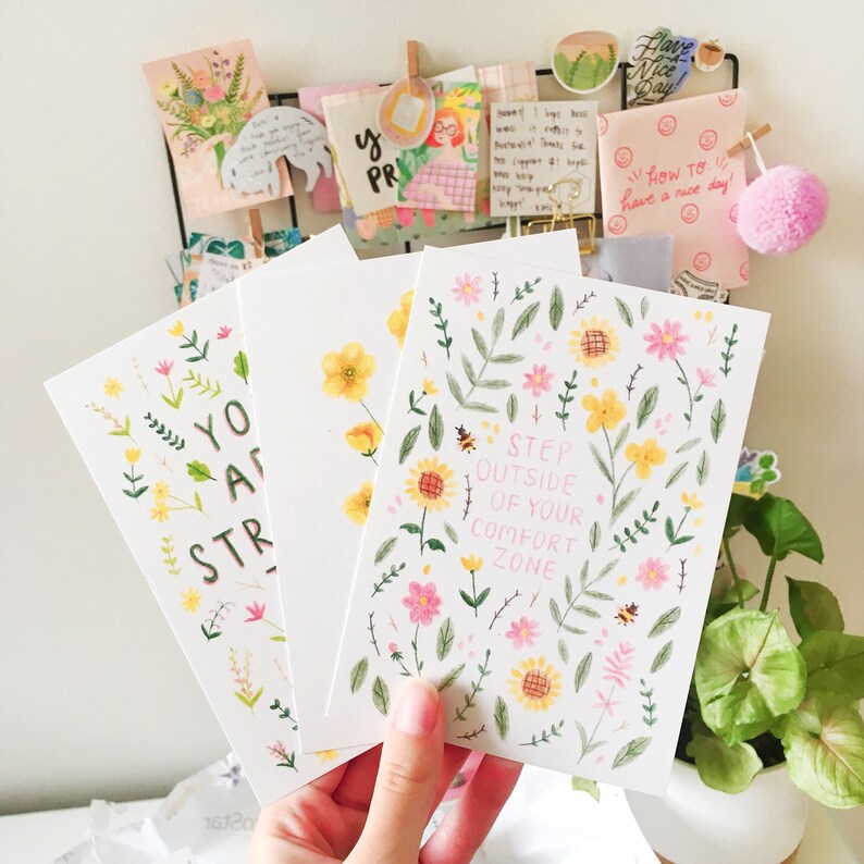 Postcard Set Postcard Prints Print Set of 3 Postcard Art Etsy