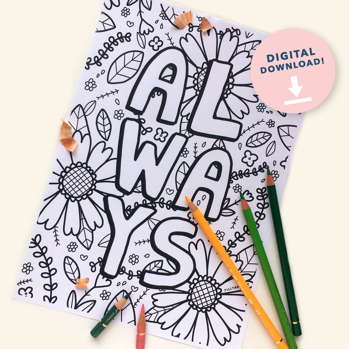 Self Care Printable Printable Colouring Page Colouring Etsy UK