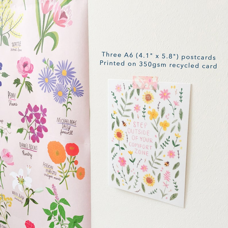 Postcard Set Postcard Prints Print Set of 3 Postcard Art Etsy