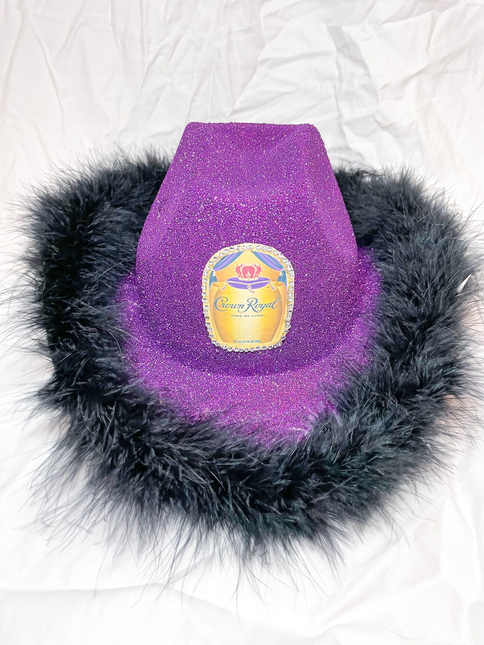 Crown royal sparkly cowboy hat bachelorette party nashville Etsy