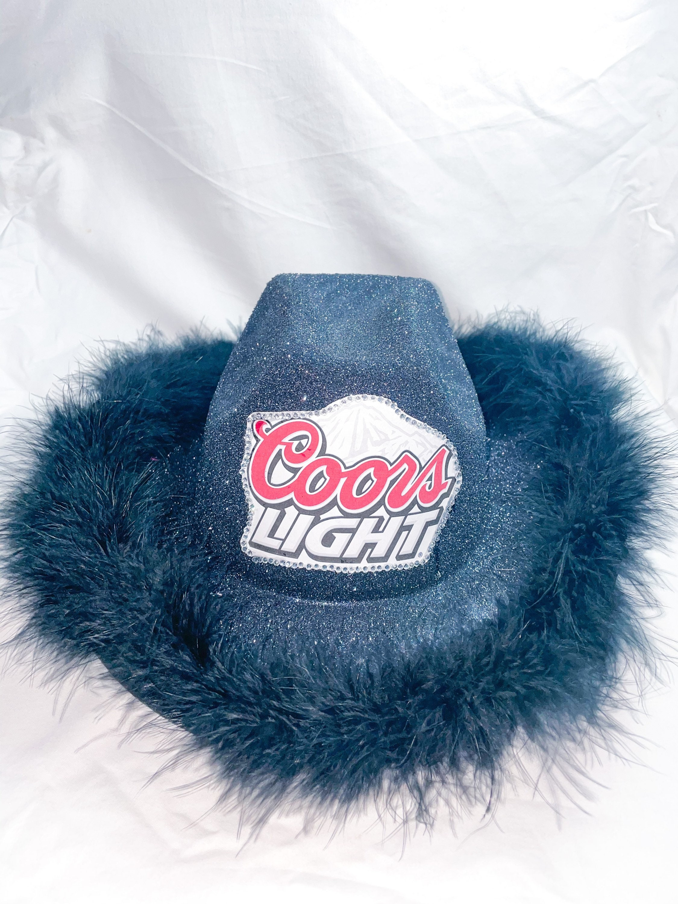 Coolers light sparkly beer cowboy hat Etsy