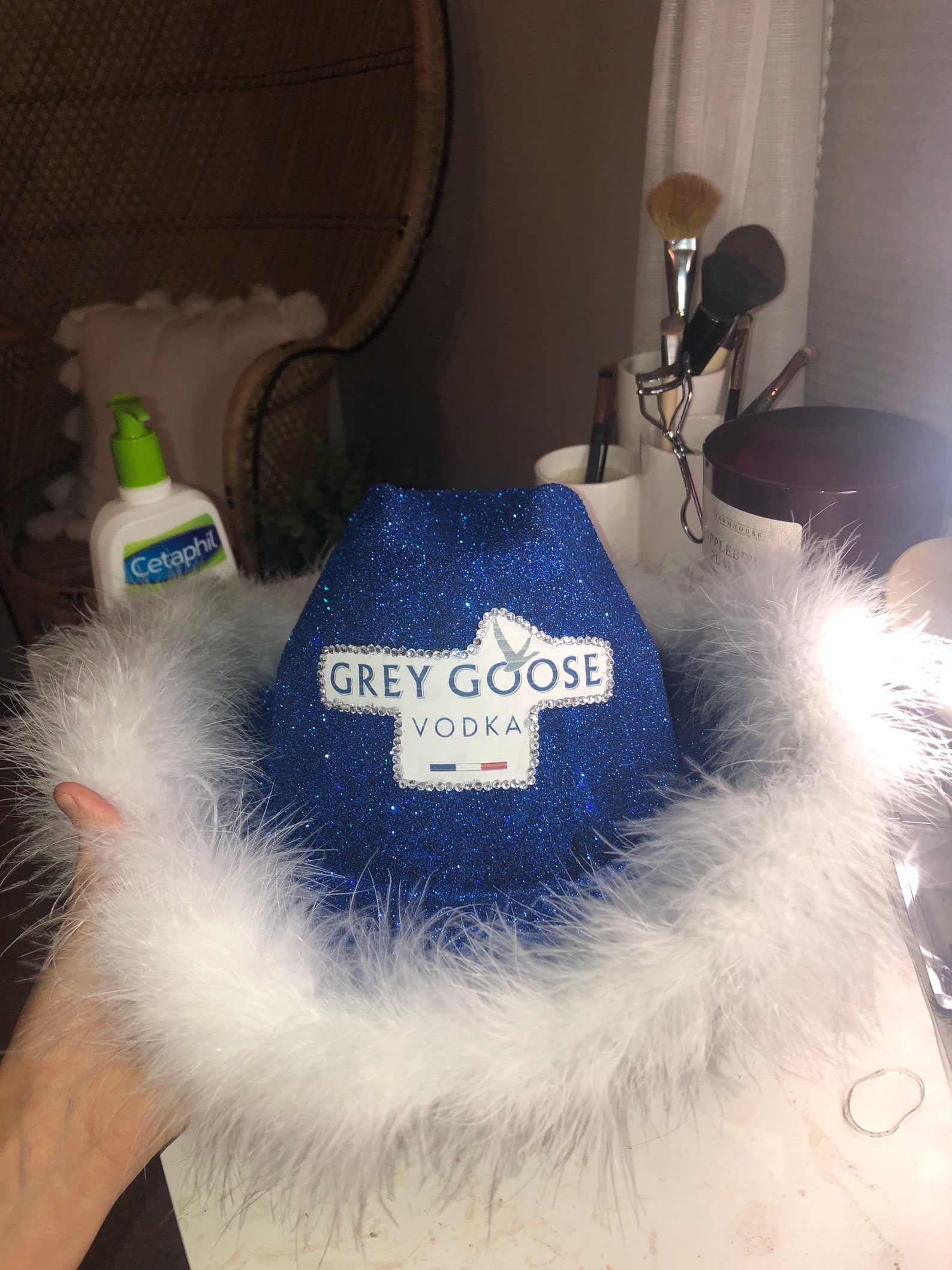 Grey goose vodka customizable sparkly cowboy hat | Etsy