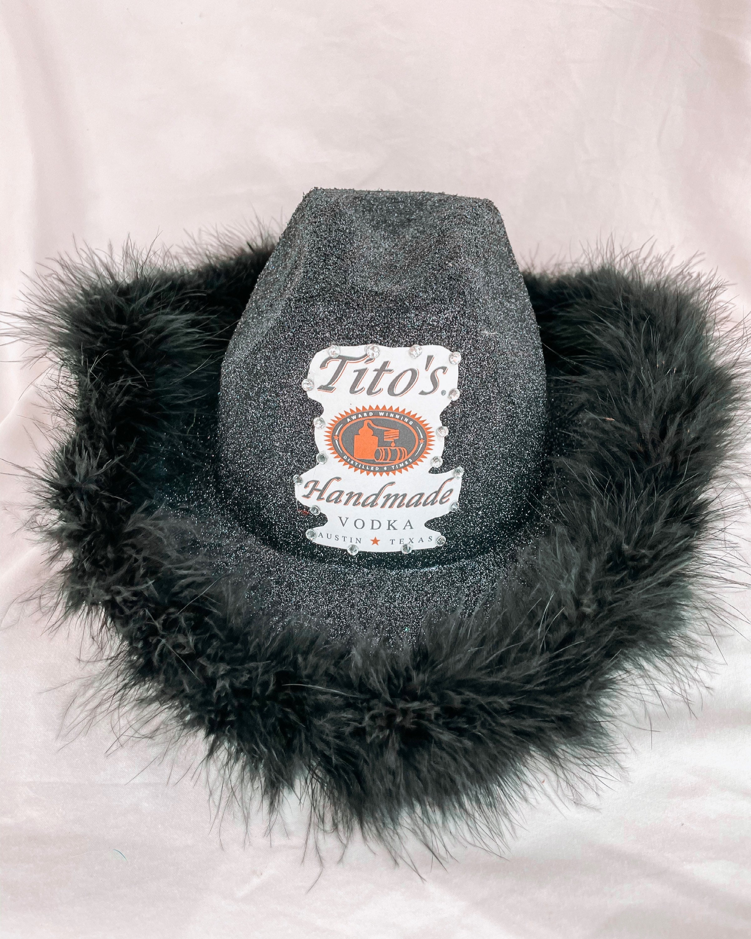Black titos sparkly cowboy hat Etsy