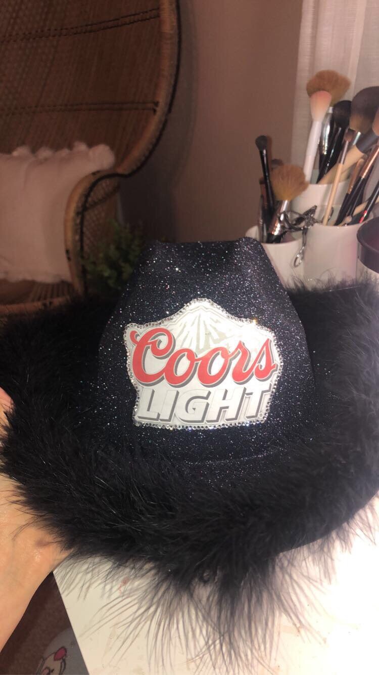 Coors Light Sparkly Beer Cowboy Hat 