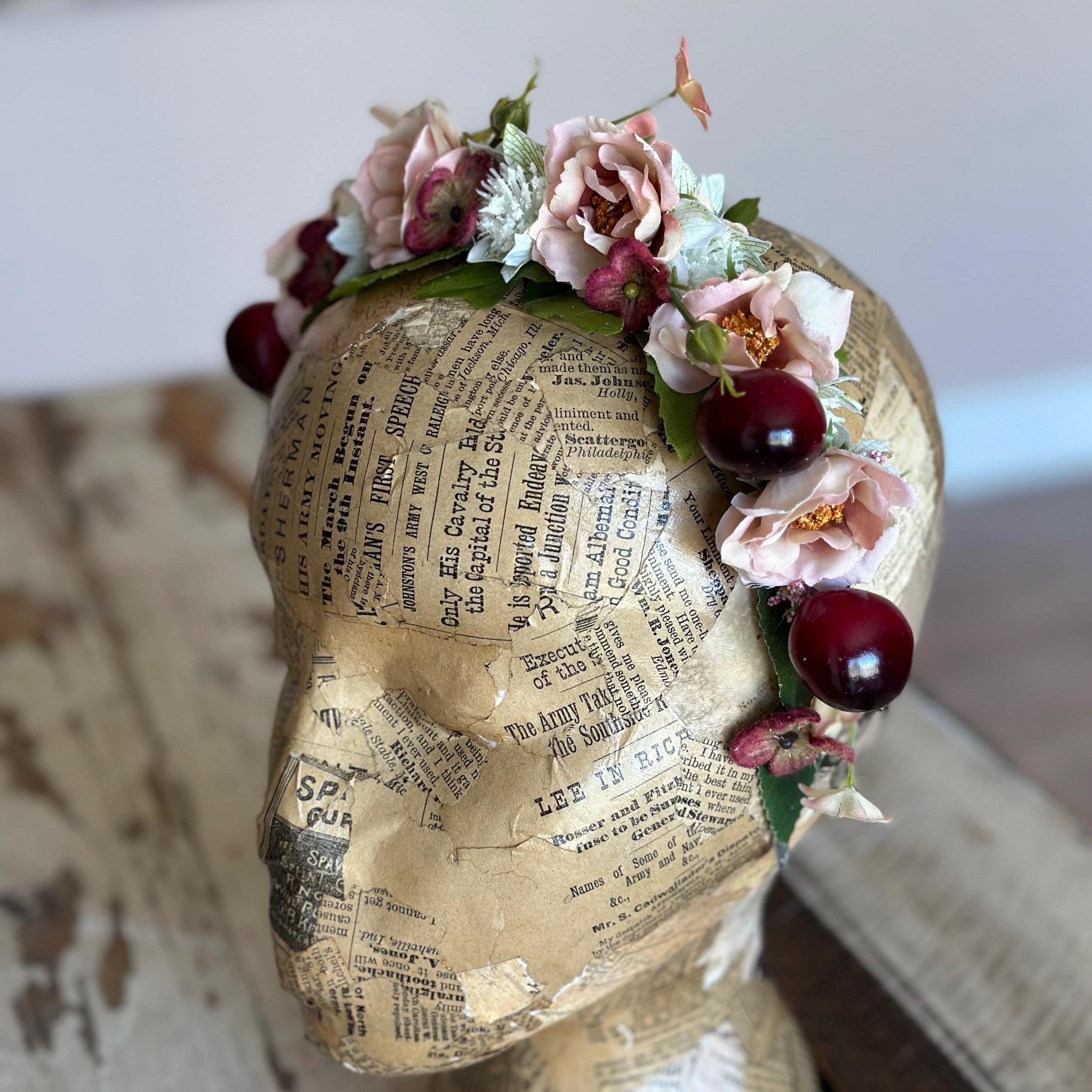 Red Raspberry Crowns Black Cherry Crown, Elven Berry Crown, Woodland Fairy, Red Raspberry ...