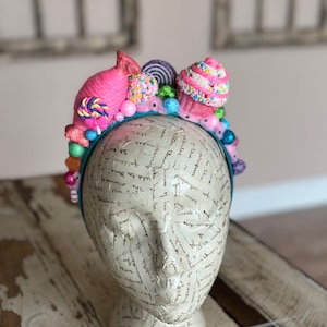 Sweet Treat Fascinator, Candy Crown, Candyland Headband  display picture 1