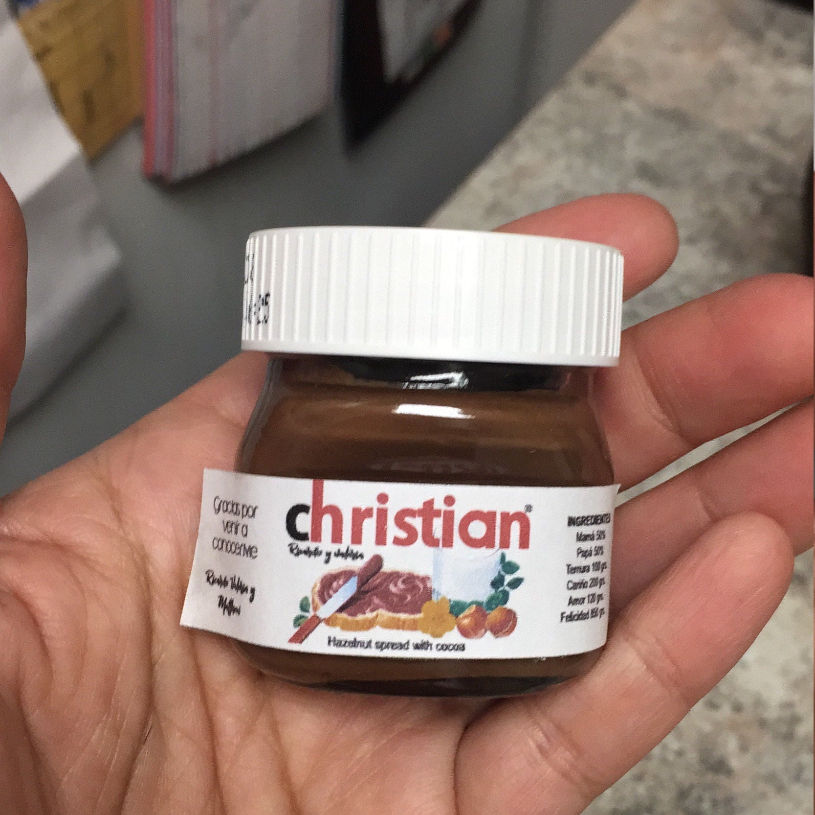 Mini Nutella Labels • Personalized Mini Nutella Stickers • Nutella ...