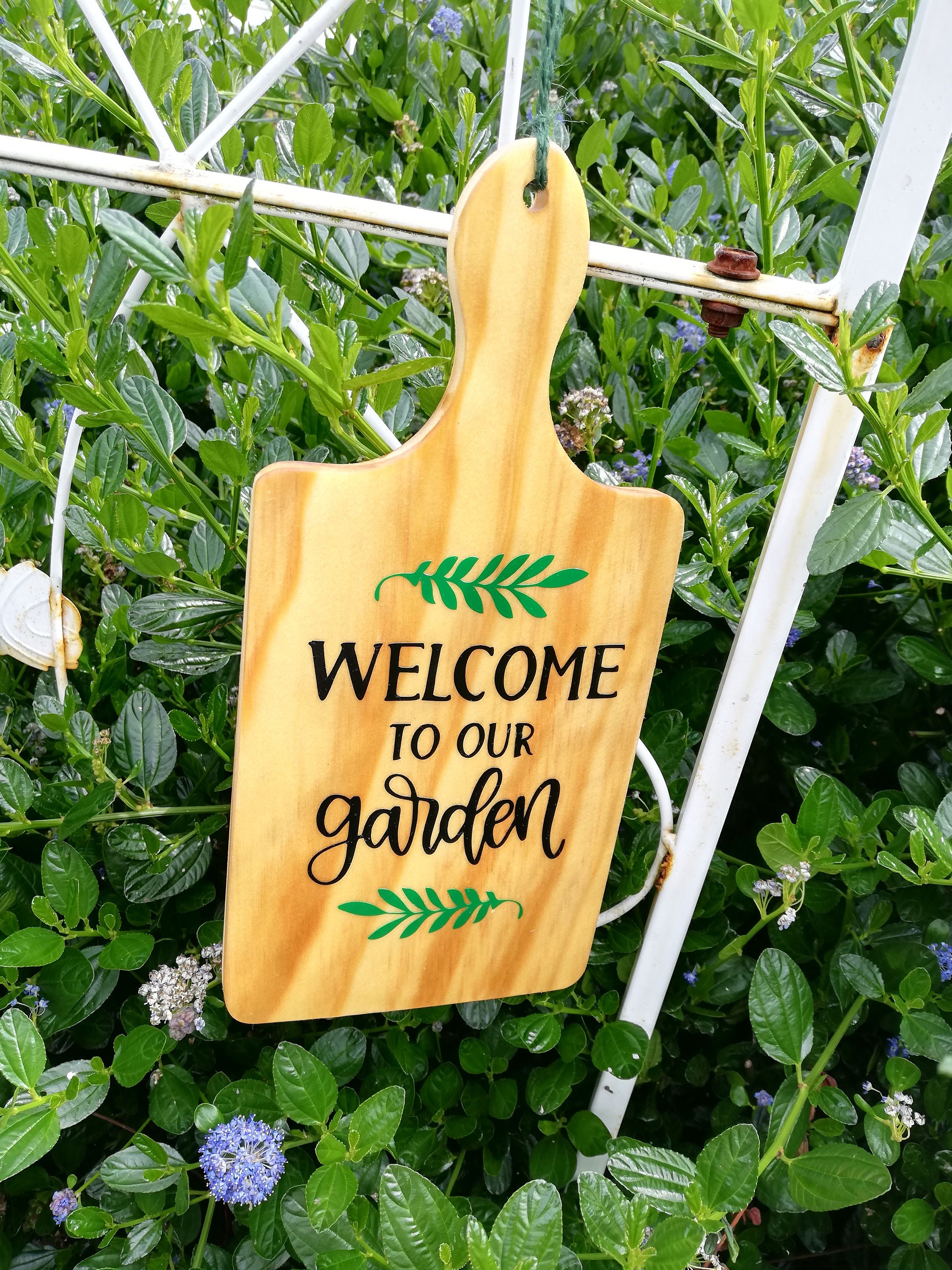 Garden sign to our garden wooden plaque gardening Etsy