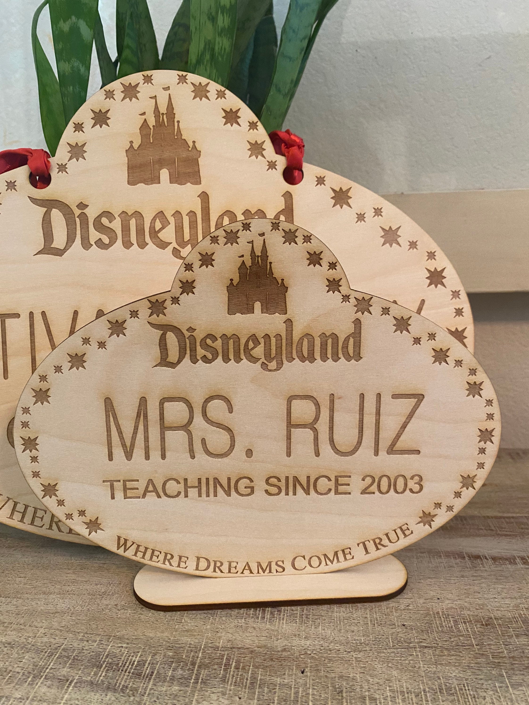 Teachers Gift Desk Sign Tag Personalized Name Plate Custom Etsy